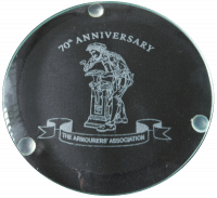 70th Anniversary Glass Coaster